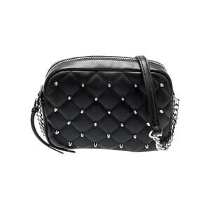 Rebecca Minkoff Diamond Quilt Studded Top Zip Crossbody Bag Black
